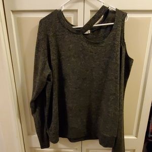 Urban Heritage cold shoulder distressed blouse